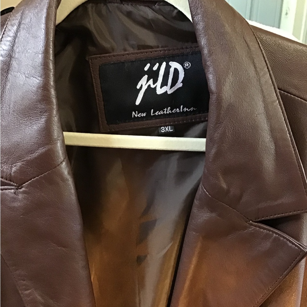 Brown Leather Jacket by JILD
